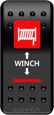 Przełącznik ROCKER WINCH-RED