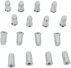 LUG NUT 3/8"-24 FLAT BASE CHROME