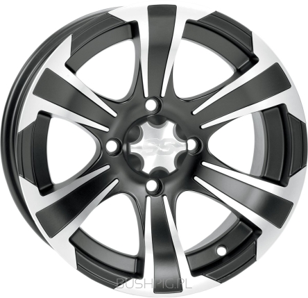 Felga ITP SS 312 MATTE BLACK WITH MACHINED FINISH 14x8 BOLT PATTERN 4/110 OFFSET 3+5