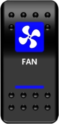 SWITCH FAN POWER BLUE