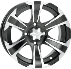 Felga ITP SS 312 MATTE BLACK WITH MACHINED FINISH 14x8 BOLT PATTERN 4/137 OFFSET 5+3