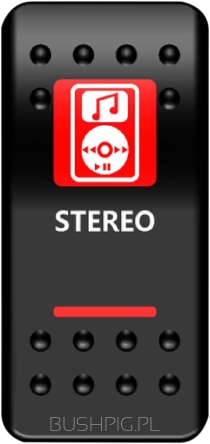 SWITCH ROCKER STEREO-RED