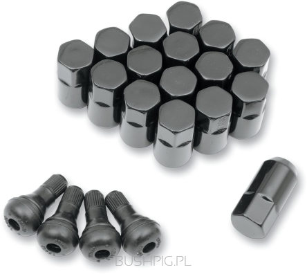 LUG NUT 10MM BLACK 16PK