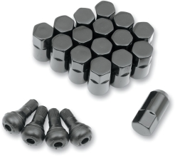 LUG NUT 10MM BLACK 16PK